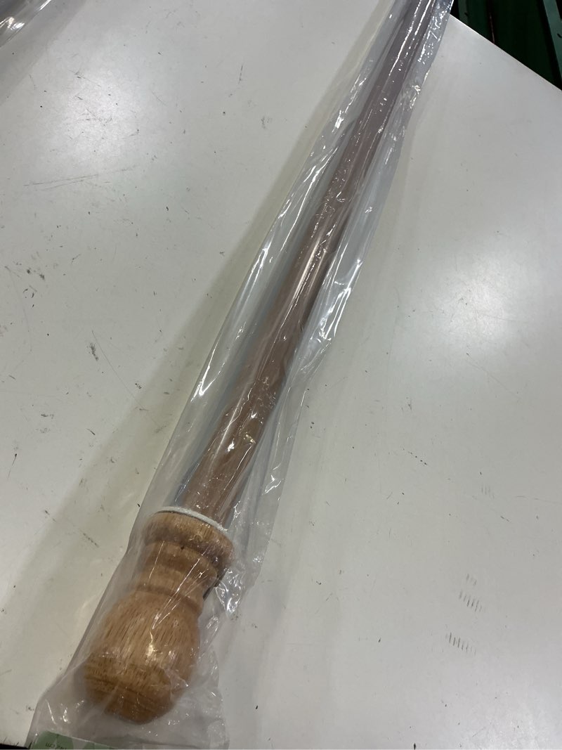 Condition photo showing New/Like New for evergreen 56" solid wood flag pole with holder, anti-wrap tube for 3'x5' flags, wall mounted, residential/commercial