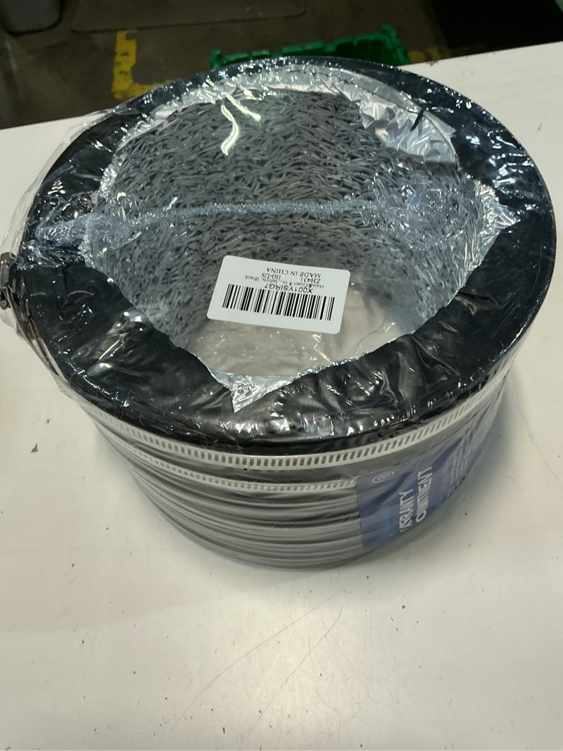 Condition photo showing New/Like New for hon&guan 8 inch 16 ft long air ducting, heavy-duty four-layer protection dryer vent hose for heating cooling ventilation and exhaust-with 2 clamps, black 8 x 16 ft black
