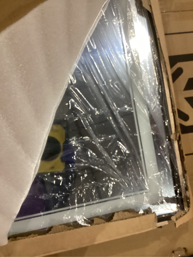 infiniglass 72"x32" led bathroom mirror with anti-fog, stepless dimmable lights, 3 color modes, shat