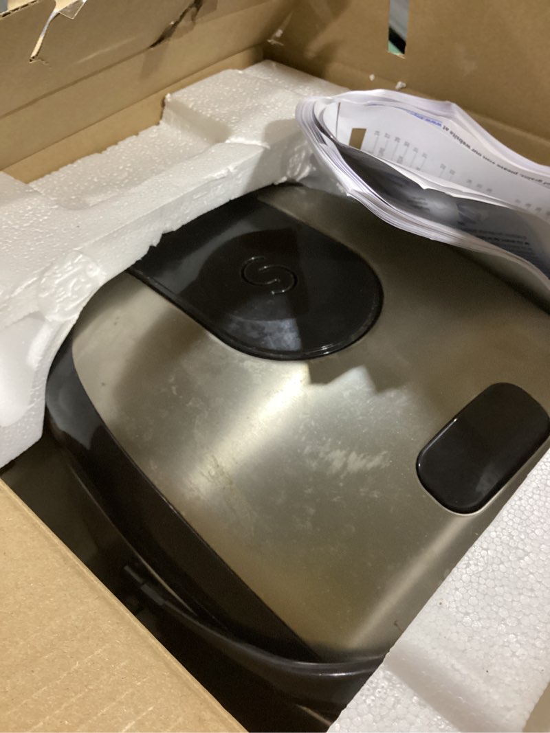 Condition photo showing As Is for Zojirushi Micom 3-Cup Compact Size, Multiple Settings, Stainless Steel Made, Built-In Retractable Power Cord and Easy to Transport Rice Cooker and Warmer Stainless Black 3-Cups (uncooked), Rice Cooker & Warmer