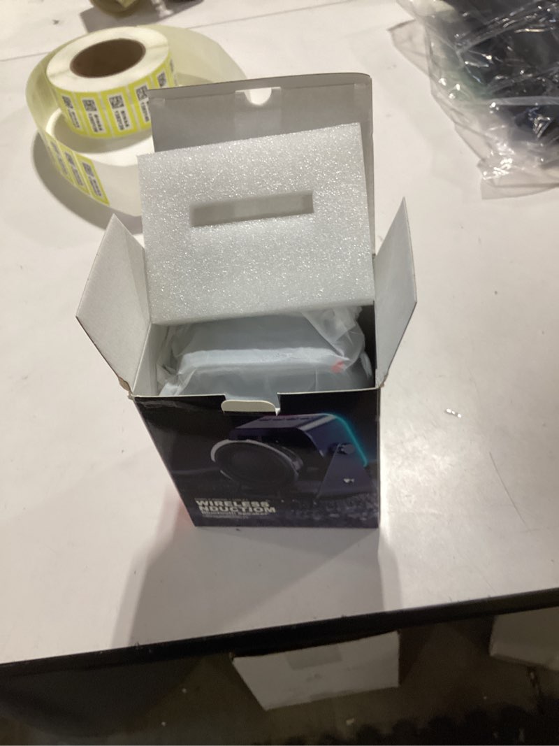 Condition photo showing New/Like New for Wireless Bluetooth Induction Speaker, Phone Speaker Amplifier with Colorful Lights & 3500mAh Battery, Portable Phone Stand Compatible with iPhone/iPad/Android/Samsung - Black