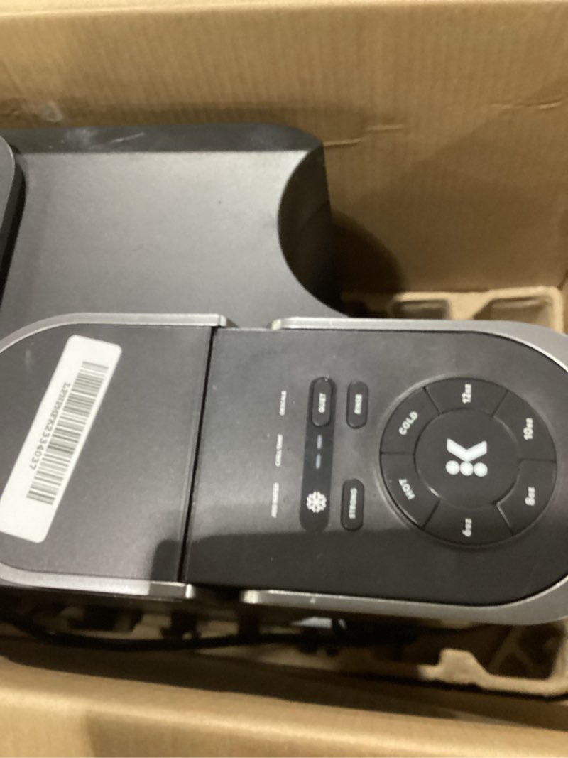 Condition photo showing As Is for used untested missing water attachment keurig k-brew+chill iced or hot single-serve k-cup coffee maker with multistream and quickchill technology, 70oz. removable reservoir