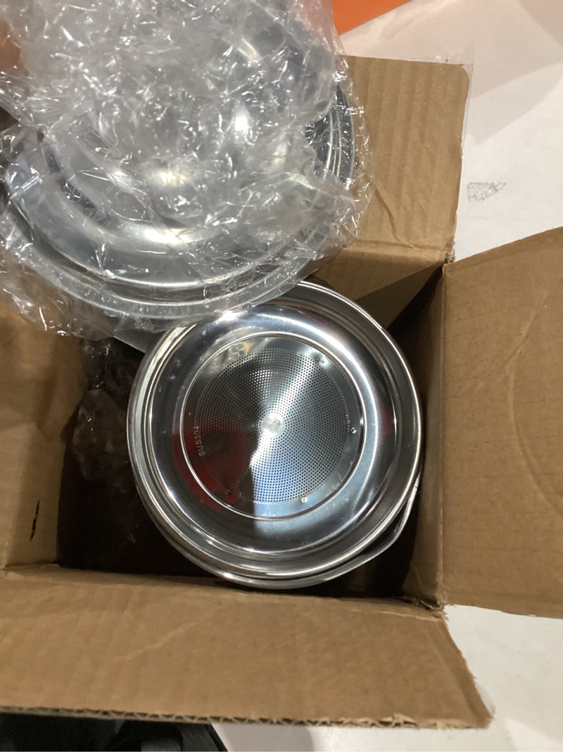 Condition photo showing Good Condition for stainless steel grease container?with fine mesh strainer?with lid and easy-grip handle?for kitchen storing frying cooking grease?1.3l