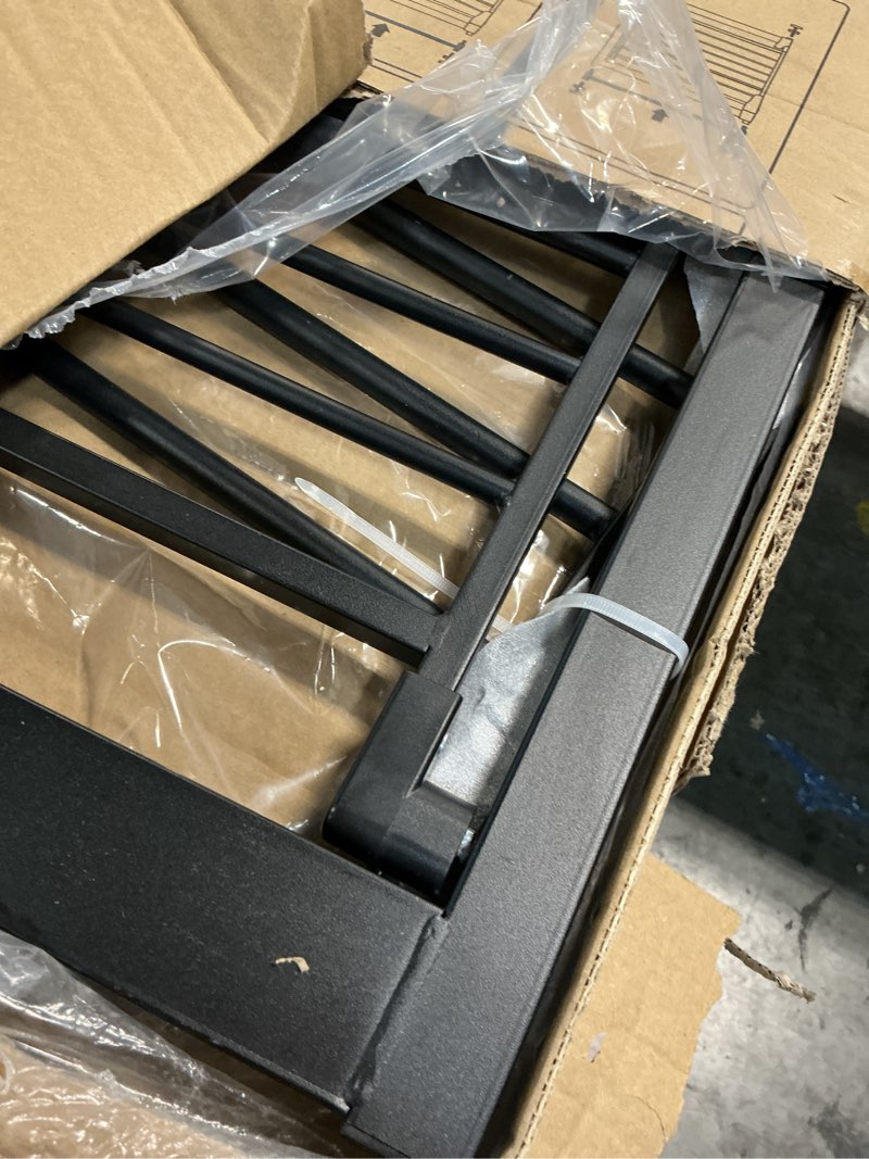 Condition photo showing Good Condition for cumbor 36" extra tall baby gate for stairs, 29.7-48" wide dog gates for doorways, auto close safety gate for babies and pets, easy install, pressure mounted, fits doorways, stairs, entryways, black black 29.7-48"w x 36"h