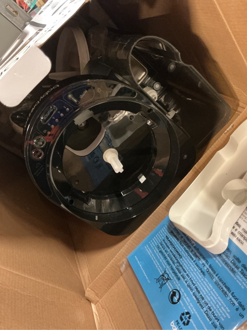 Condition photo showing As Is for baby brezza new and improved formula pro advanced formula dispenser machine - automatically mix a warm formula bottle instantly - easily make bottle with automatic powder blending, white formula pro advanced dispenser