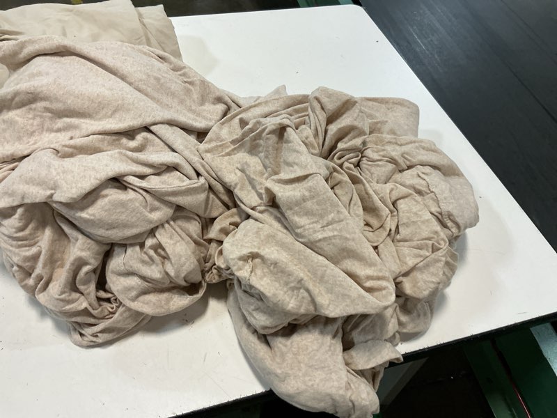 Condition photo showing Good Condition for 100% linen fitted sheet queen size(1 piece), 16" deep pocket mattress cover, stone washed natural french flax bottom sheet (natural linen, queen)