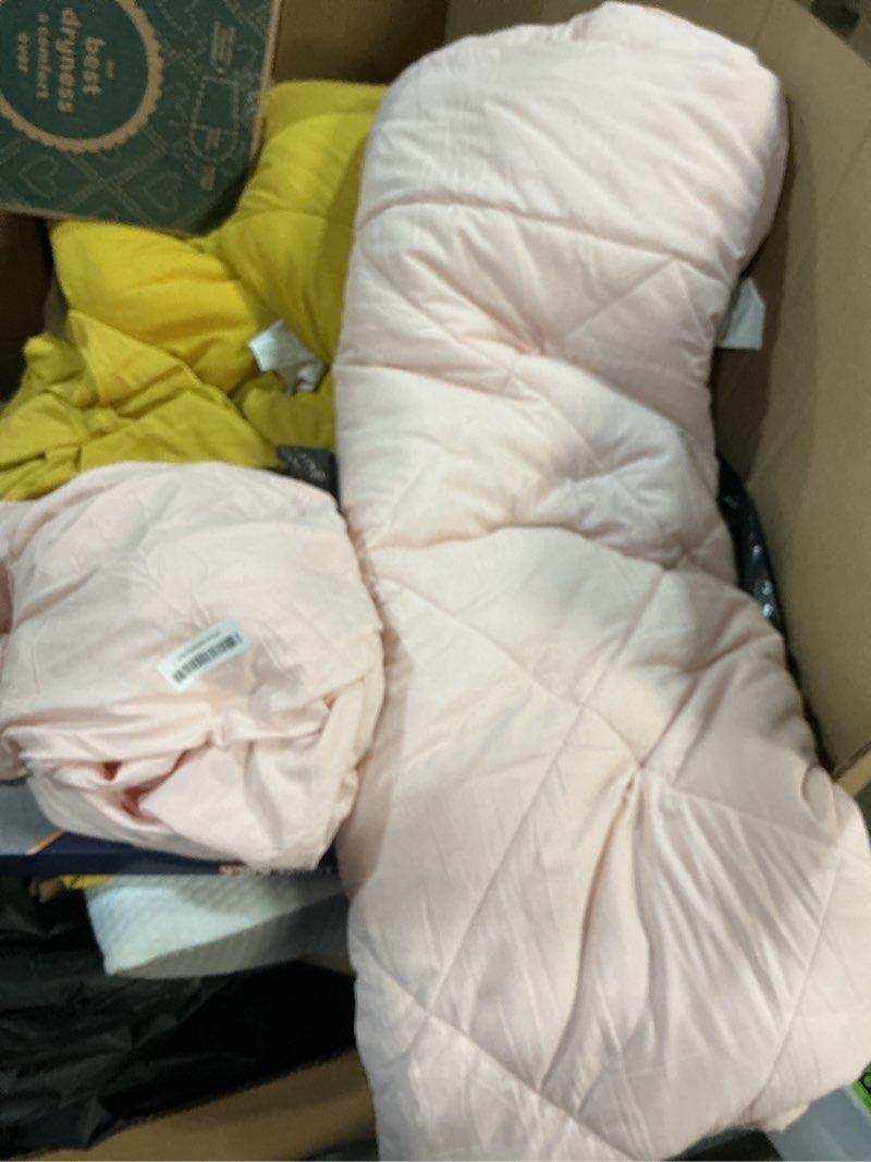 Condition photo showing As Is for CozyLux Full Size Comforter Sets Blush Pink - 7 Pieces Bed in a Bag Full, Luxury Soft Bed Set for All Seasons, Bedding Set with Down Alternative Comforter, Sheets, Pillowcases & Shams Blush Pink Full