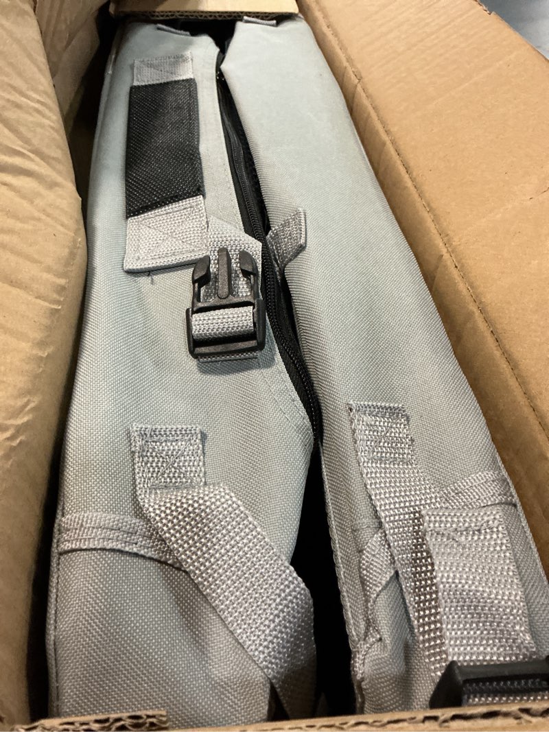 Condition photo showing Good Condition for Extra Large Cat Carrier Soft Sided, Portable Small Dog Carrier for 2 Cats, 24"x16.5"x16" Car Travel Folding Comfortable Design with Litter Box and Bowls, Grey-2+ Litter Box+ Bowl*2 Grey-2 without curtain