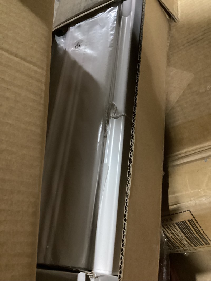 Condition photo showing Good Condition for lazblinds 2-inch cordless faux wood blinds with royal valance, room darkening horizontal window blinds, inside mount blinds for windows - fit for window 71" w x 48" h - white white 71"w x 48"h
