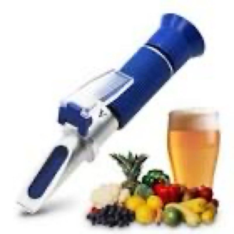 AMTAST 0-32% Brix Refractometer Specific Gravity 1.000-1.120 Beer Refractometer with ATC Hand Held B