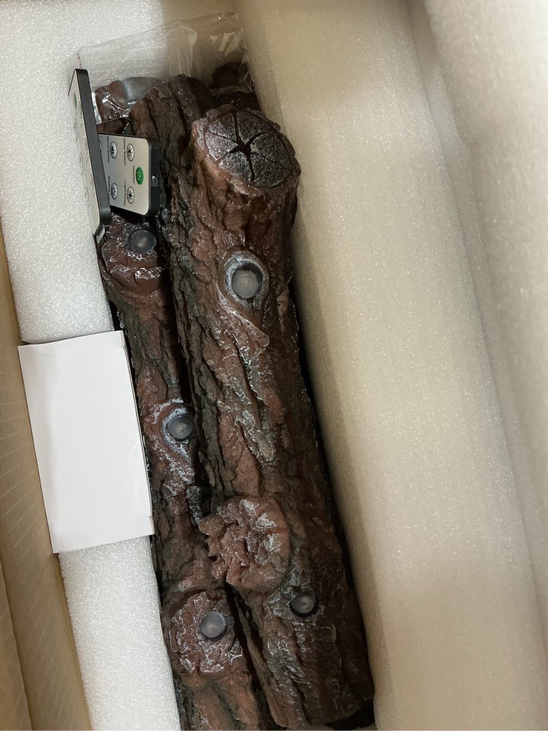 Condition photo showing New/Like New for electric fireplace logs realistic flame effect candle led flame light usb powered electric fireplace remote control fireplace placement home decoration 12.4*5.91*7.87 in no heat function large