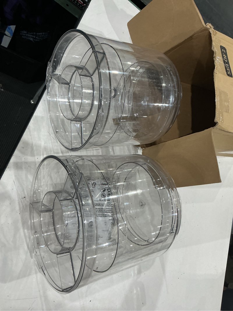 Condition photo showing As Is for 2 gallon beverage dispenser for parties 2 pack, bpa-free drink dispenser with no drip spigot, juice dispensers with stand, transparent plastic water dispenser, drink fountains with multi-function lid