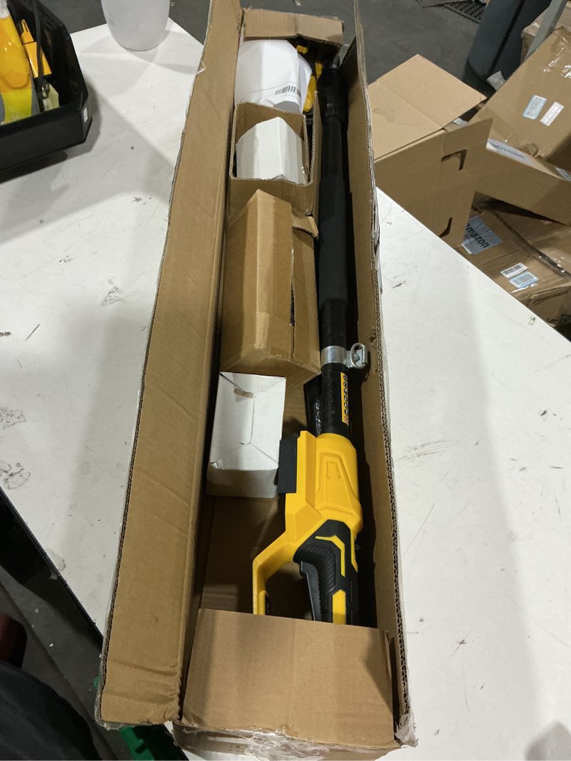 Condition photo showing Good Condition for zegjaw pole saw, 8-inch cordless pole saw for tree trimming, 15-ft max reach, 16ft/s cutting speed, auto oiling, tool-less electric pole saws, tree trimmer with 2x3.0ah battery & charger 15ft cordless pole saw