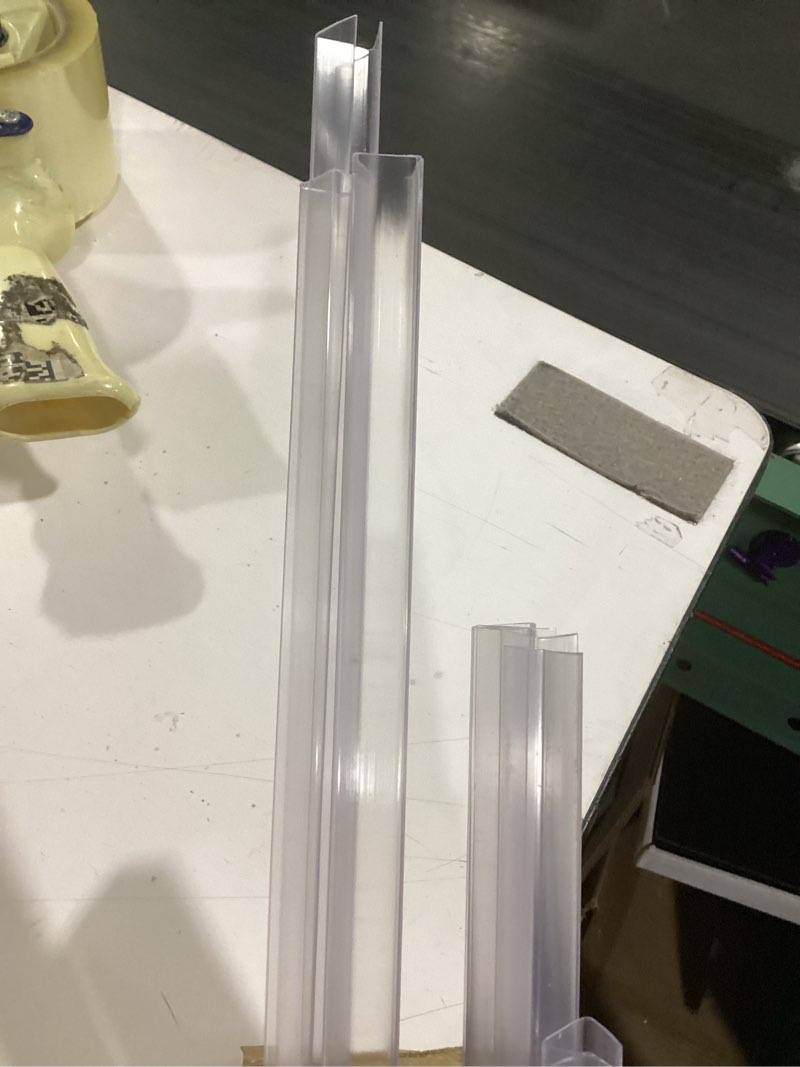 Condition photo showing Good Condition for 24 pcs 3/8" x 9/16" x 9/16" rope light track plastic channel u clear pvc light mounting track led neon flex mounting holder for wall outdoor indoor, 3.3ft long