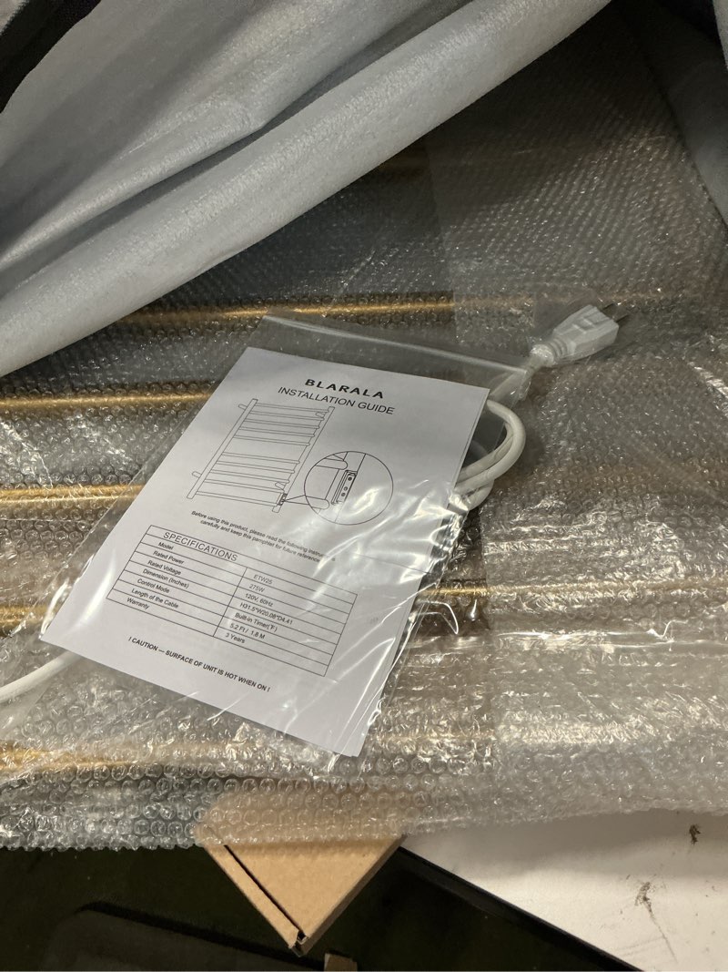 BLARALA Heated Towel Racks for Bathroom, Wall Mounted Electric Towel Warmer Racks with Timer & Tempe