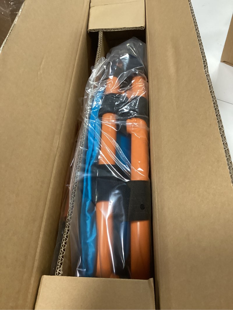 Condition photo showing Good Condition for Ativafit 36inch Mini Toddler Trampoline for Kids Ages 2-6 Indoor Outdoor Folding Small Rebounder Trampoline with Foam Handle Safety Padded Cover Fun for Kids Orange and Blue