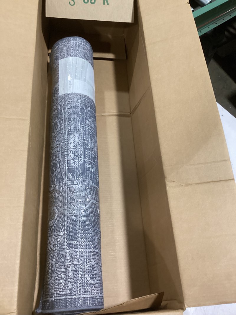 Condition photo showing Good Condition for loloi ii teagan collection tea-03 denim/pebble 2'-8" x 7'-6", .25" thick, runner rug, soft, durable, neutral, woven, low pile, non-shedding, easy clean, living room rug denim / pebble 2'8" x 7'6" (rectangular)