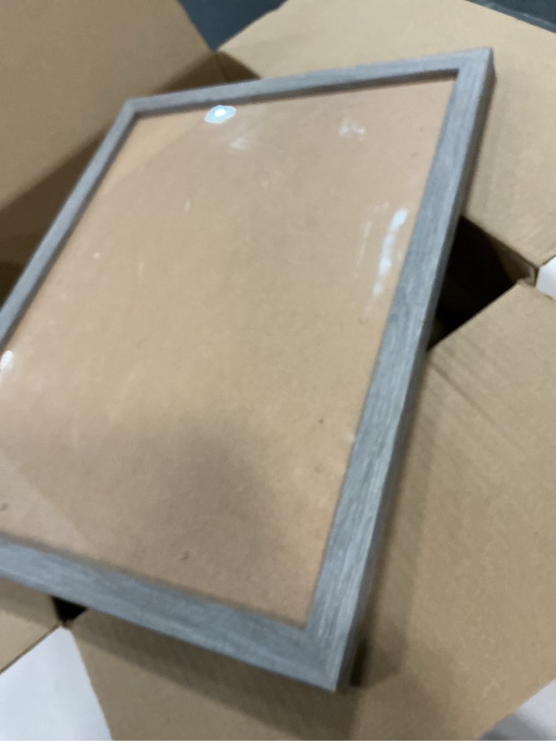 Condition photo showing As Is for 15x19 Picture Frame Rustic Brown for Poster Photo Picture, Horizontal and Vertical Formats for Wall Hanging, 15 x 19 Wall Gallery Poster Photo Frame for 15 by 19 Photos Posters, Rustic Brown Rustic Brown 15x19 inch