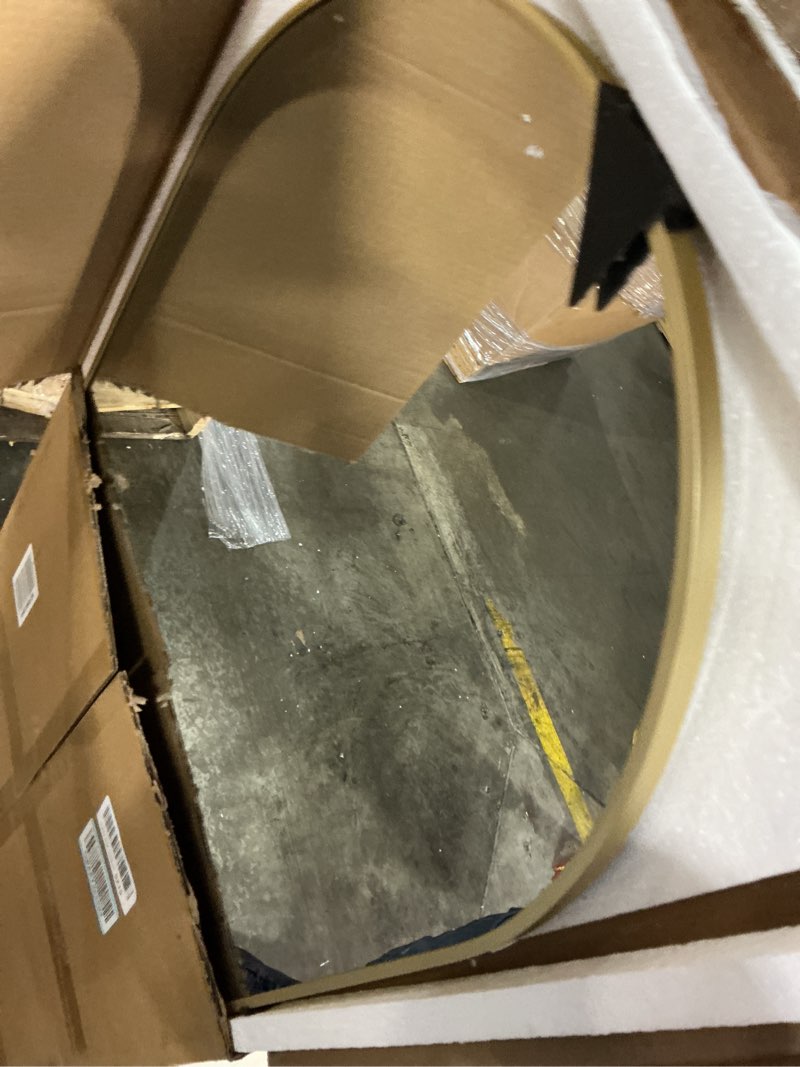 Condition photo showing Good Condition for 59"x16" floor mirror full length, arched full length mirror with stand, full body mirrors for bedroom living room or cloakroom gold gold 59"l x 16"w