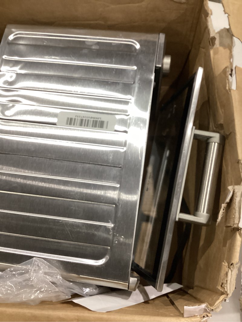 Condition photo showing As Is for breville bov450xl mini smart countertop oven and toaster oven, small, brushed stainless steel
