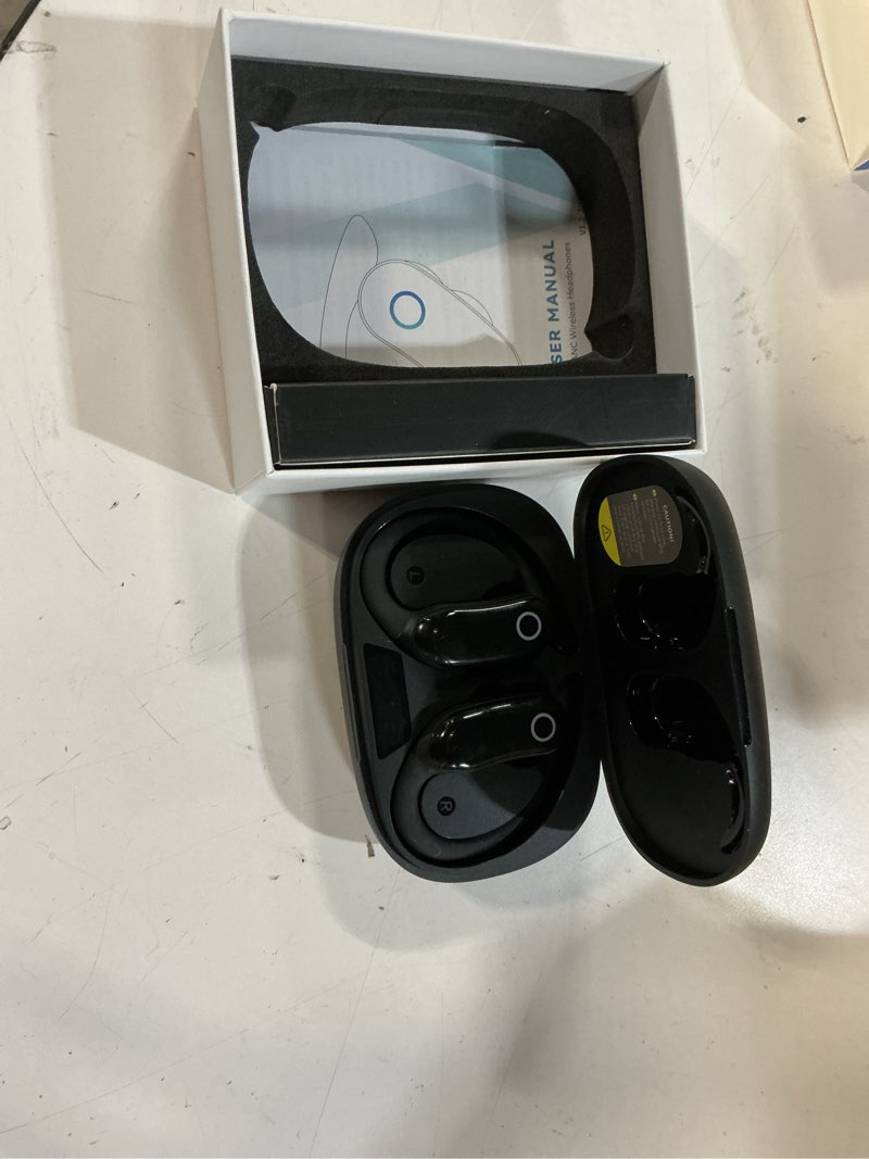 Condition photo showing Good Condition for gnmn active noise cancelling ear buds wireless earbuds 96hrs playback bluetooth headphones dual battery display stereo bass earphones with earhooks microphone ipx7 waterproof for sports/workout black