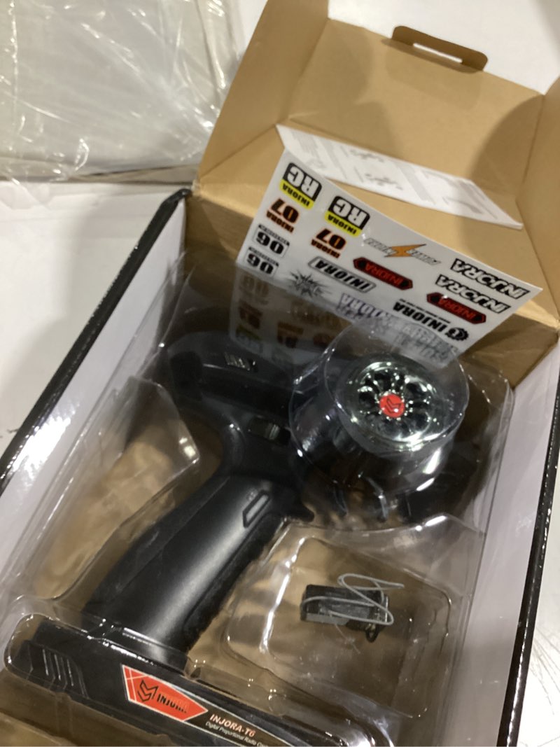Condition photo showing Good Condition for injora rc transmitter 2.4ghz 6ch controler and receiver with gyro remote inside receiver for 1/8 1/10 rc car boat tanks crawler trx4 scx10 upgrade parts(t6fg)