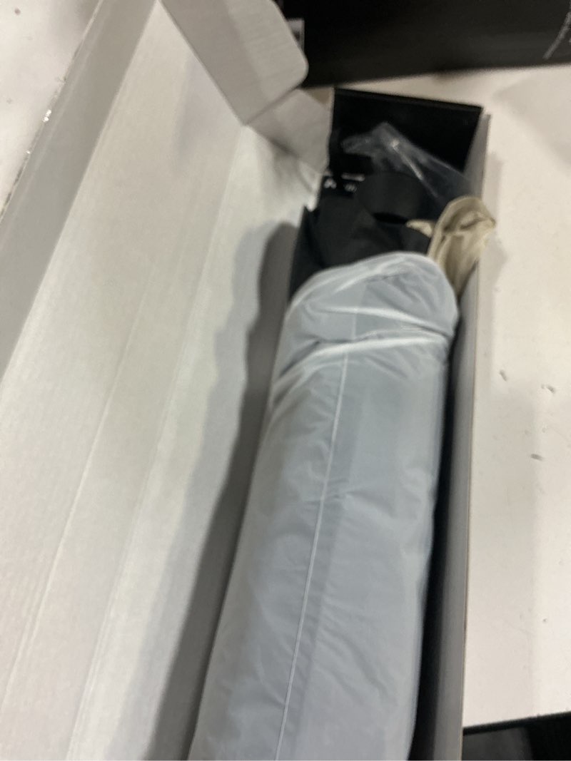 Condition photo showing Good Condition for [upgraded] nmoiss windshield sun shade umbrella - [vinyl coating heat shield] protect car from sun rays & heat damage keep cool and protect interior, spring structure edge medium 56" l x 31" w medium (56" l x 31" w)