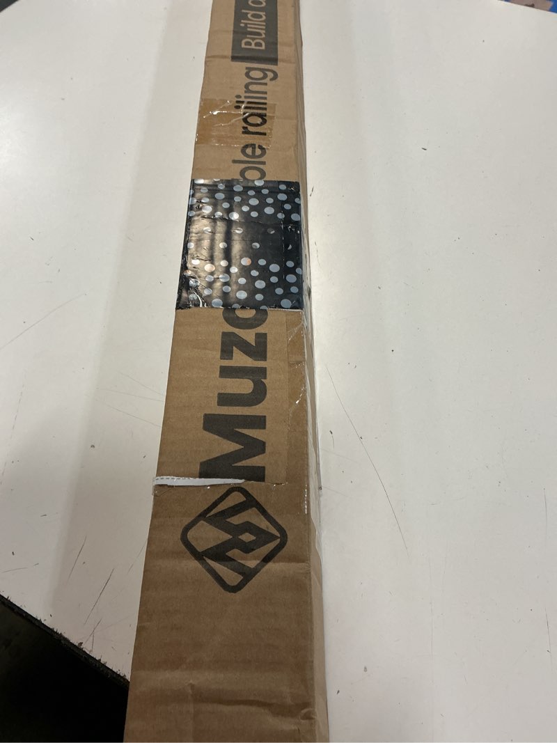 Condition photo showing New/Like New for muzata side mount stair cable railing post 36 inch for 25-35 degrees stair 36"x2"x2" patent design for both left&right side brushed cable railing system kit indoor outdoor pf01 lb4s stair post 36"