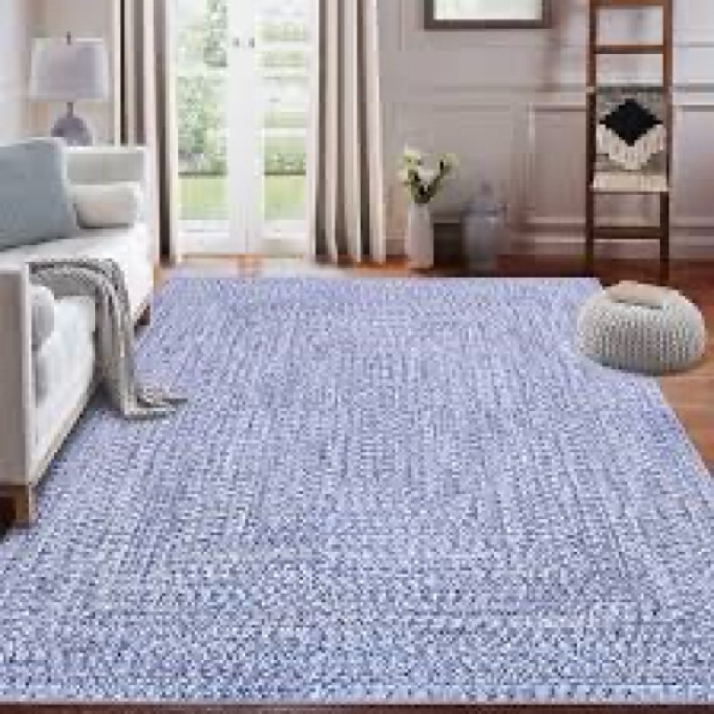 ROYHOME 8x10 Area Rug for Living Room Washable Rug Non Slip Large Bedroom Stain Resistant Dining Roo
