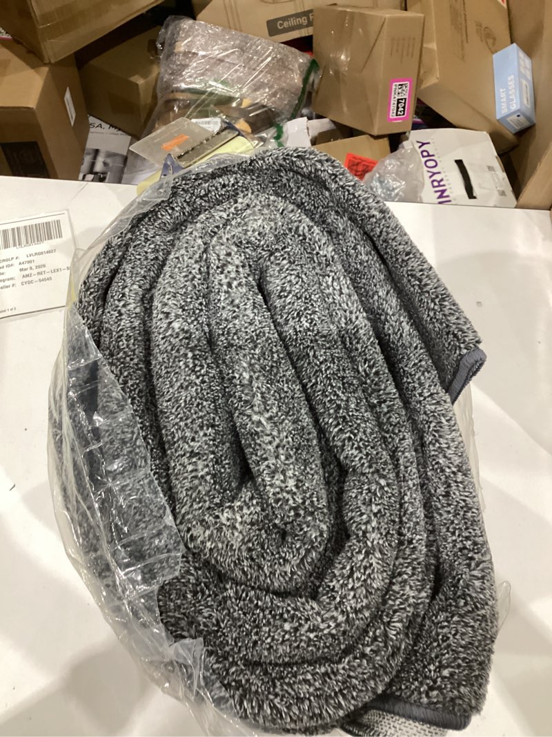 Condition photo showing As Is for FinRe?c 6x9 Washable Area Rugs for Bedroom Living Room, Low Pile Thin Rug Solid Color, Non-Slip Carpet Indoor for Home Decor (Grey) Grey 6' x 9' (Rectangular)