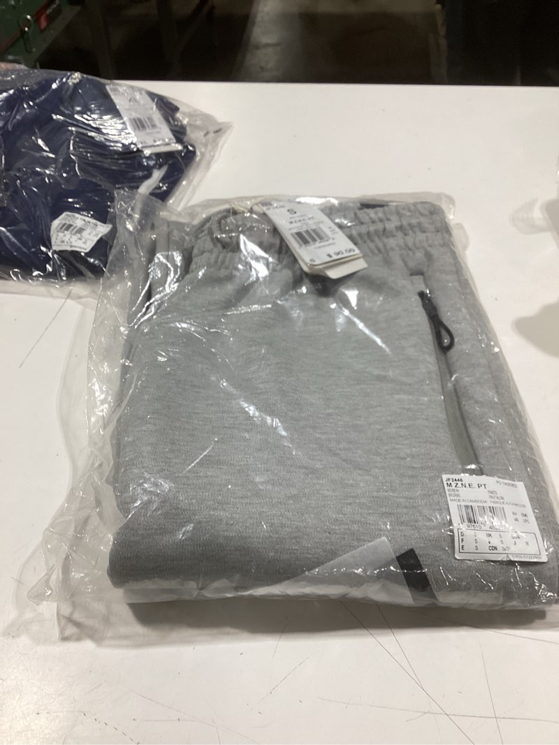 Condition photo showing New/Like New for adidas mens z.n.e. pants training casual drawstring - beige small medium grey heather