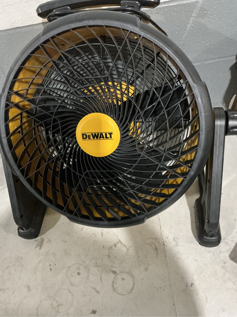 Condition photo showing As Is for dewalt industrial high-velocity floor fan