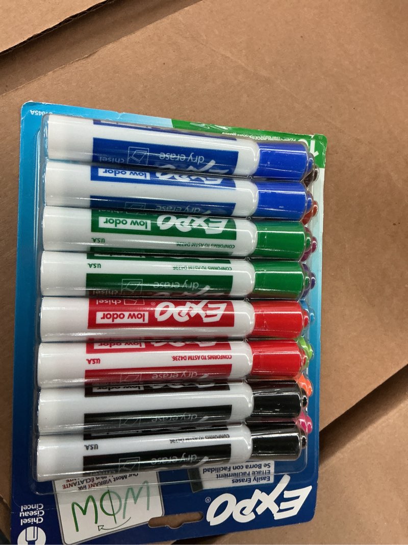 Condition photo showing Good Condition for expo low odor dry erase marker, chisel tip, assorted, pack of 16