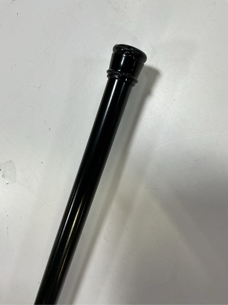 Condition photo showing Good Condition for Shower Curtain Rod 56-104 Inch, 1"Diameter Spring Long Adjustable Tension Curtain Rods for Bathroom Windows Closet No Drilling No Rust, Black Black A1. 56-104Inch, No Assembly