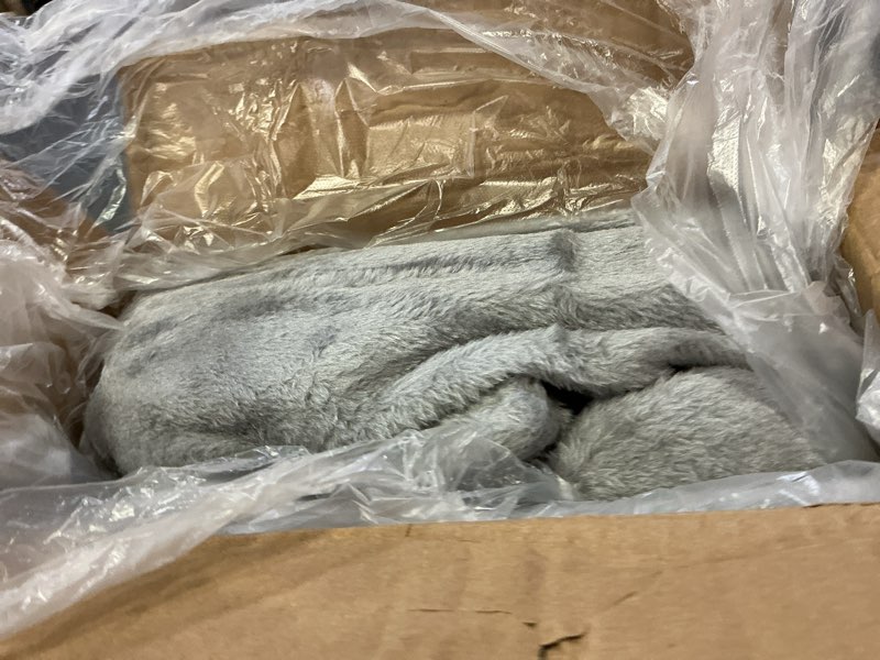 Condition photo showing As Is for cat tree 32 inches small cat tower with large hammock dia 15.7”,self groomer, fully scratching post, removable top bed and wide hideway condo for indoor cats-gray medium-32" gray