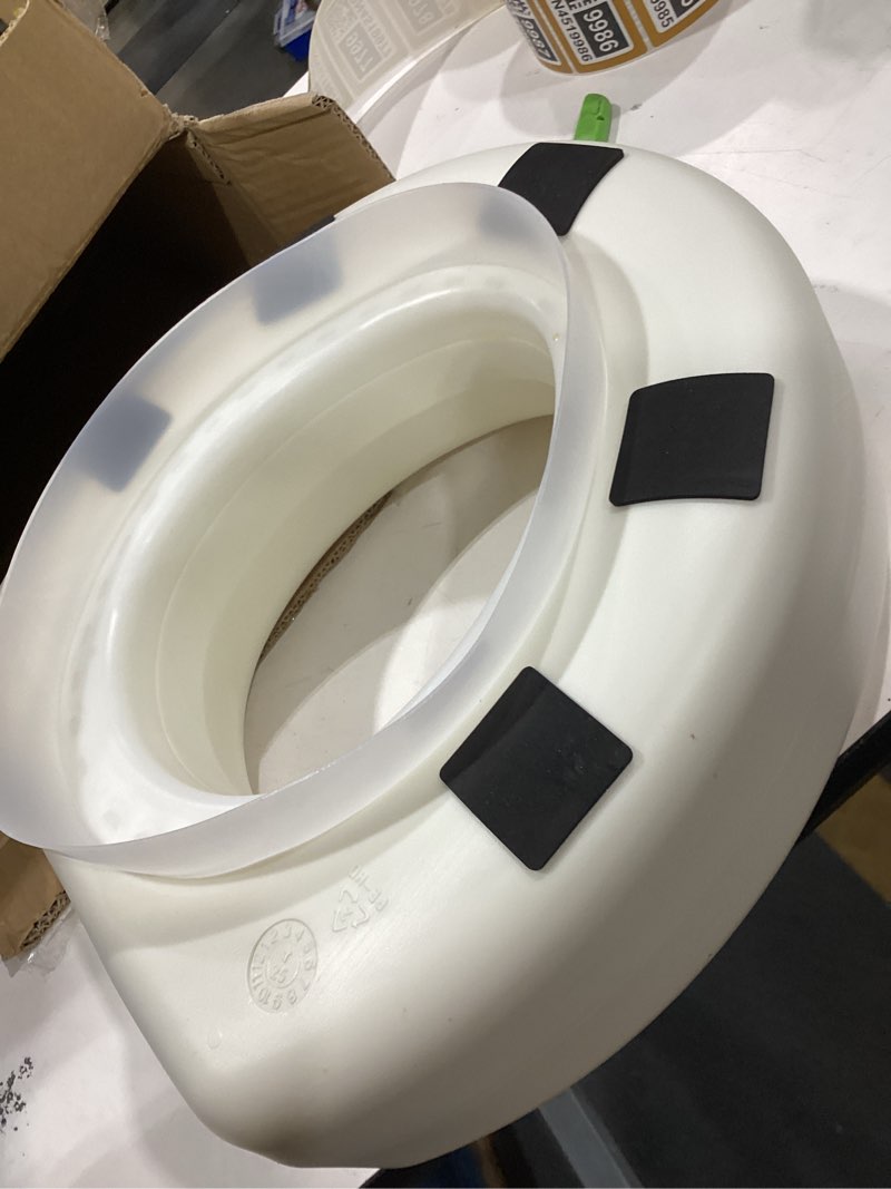 Condition photo showing Good Condition for healthsmart enhanced comfort 5" raised (round) toilet seat risers for seniors 5 slip resistant pads fsa/hsa eligible padded toilet seat elevation 15.7 x 15.2 x 6.1