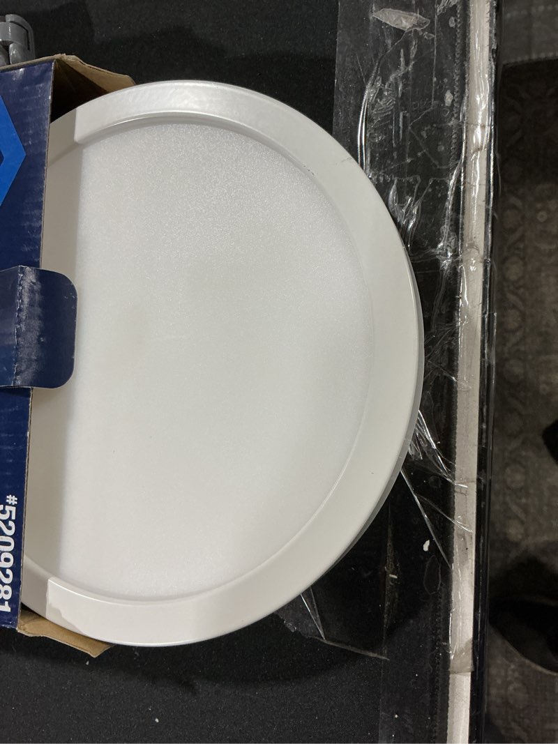 Condition photo showing As Is for 7.5" Flush Mount Ceiling Light, Dimmable LED Light, Disk Lights, Ceiling Light Fixture, 16.5W (120W Equivalent), 120V, 4000K, ETL, Wet Location LED Light - 4/6" J-Box (Natural White)