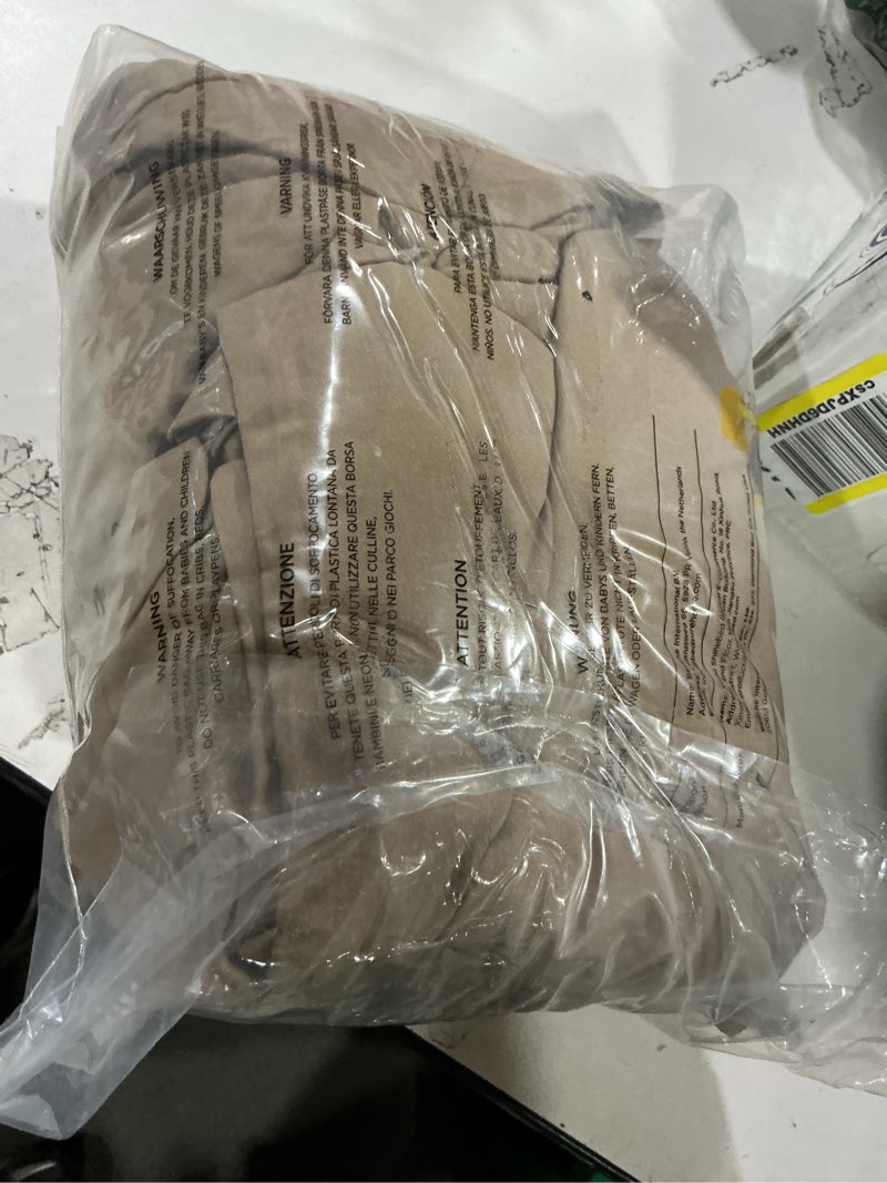 Condition photo showing As Is for bedsure coffee duvet cover queen size - 3 pieces prewashed cotton-like polyester extra soft bedding set, includes 1 duvet cover 90x90 inches with zipper closure & 2 pillow shams, no comforter 02 - coffee (no comforter) queen (90" x 90")