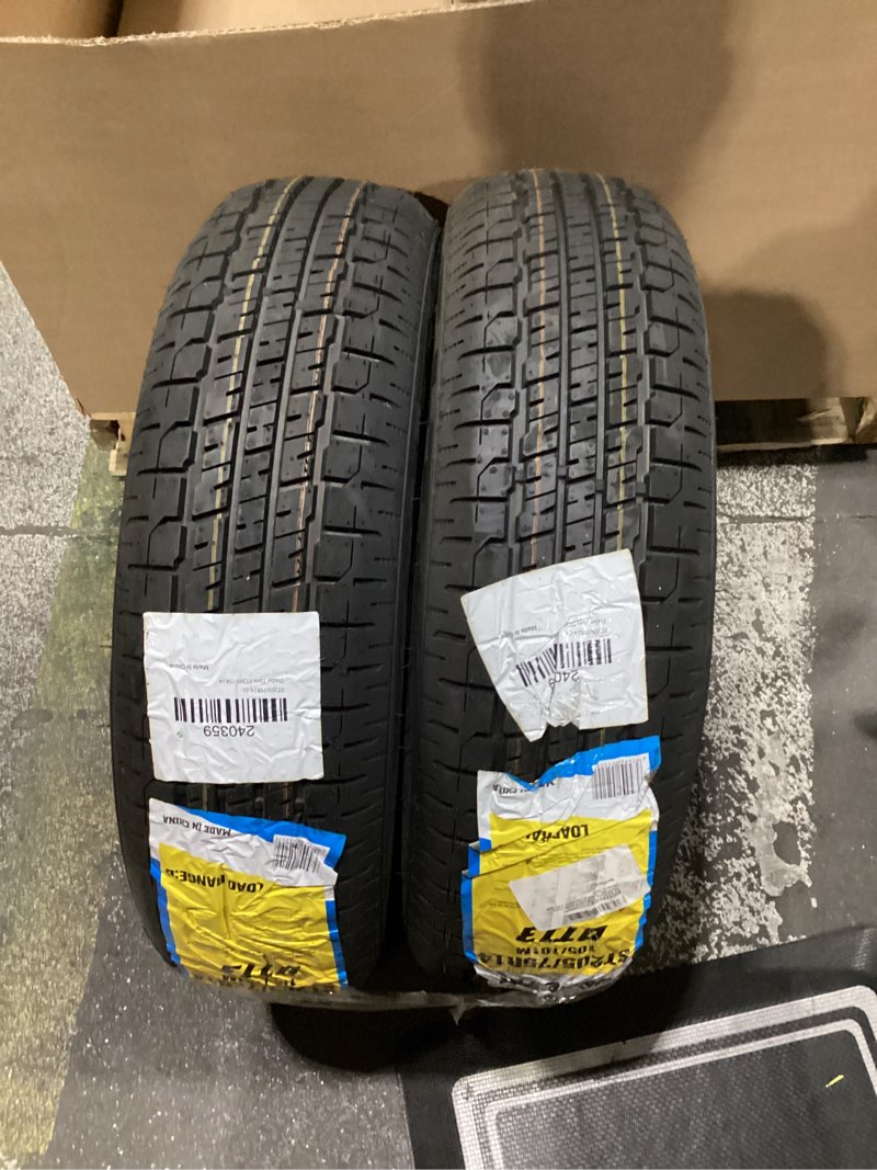 Condition photo showing New/Like New for set of 2 durun st205/75r14 radial trailer tire,st205-75r14 st 205/75r14, 8 ply load range d, 105m