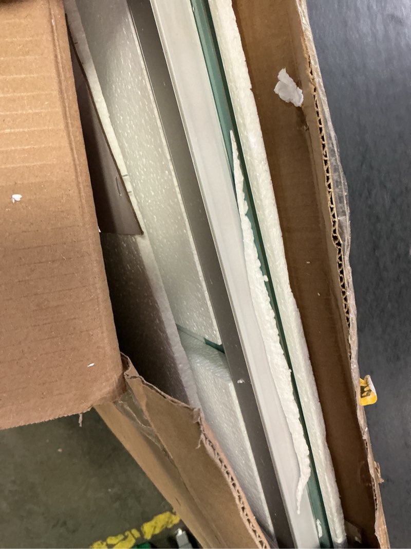 Condition photo showing Good Condition for sanitemodar 24x36 led bathroom mirror with lights,backlit + front lit,anti-fog, dimmable,memory function, tempered glass,lighted bathroom vanity mirror for wall,3 colors(36" l x 24" w) 36"l x 24"w