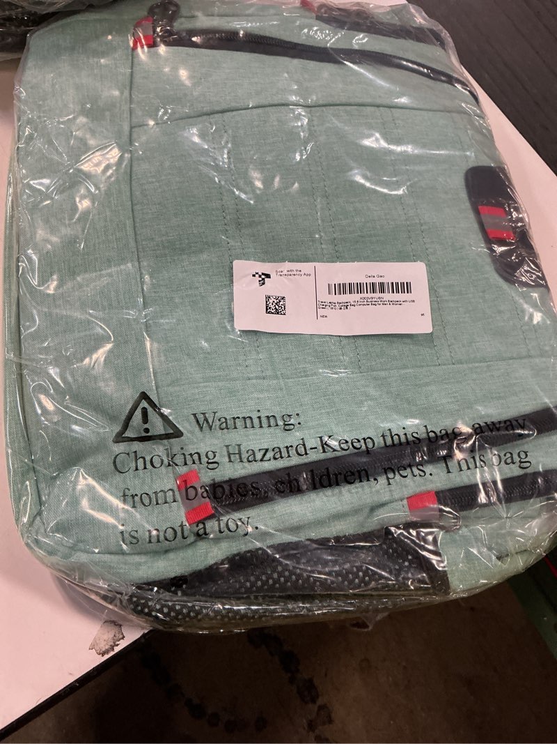Condition photo showing New/Like New for Della Gao Travel Laptop Backpack, Anti Theft Backpack for Men and Women with USB Slit Business Computer Backpack Bag (Green, 15.6 Inch) 15.6 Inch Green