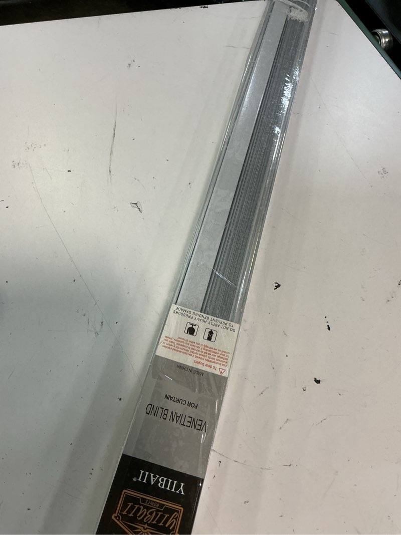 Condition photo showing Good Condition for yiibaii mini blinds suitable for 20" w x 64" h windows 1" aluminum horizontal venetian blinds darkening with rope and pole can mounted inside or outside white 20"w x 64"h