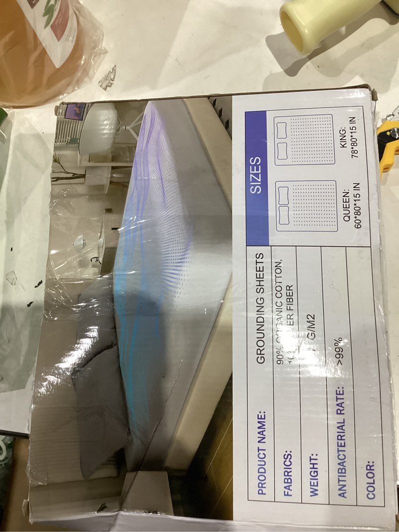 Condition photo showing Good Condition for Grounding Sheets Queen Size, Earth Grounded Fitted Bed Sheet with 10% Pure Silver Fiber + 90% Organi