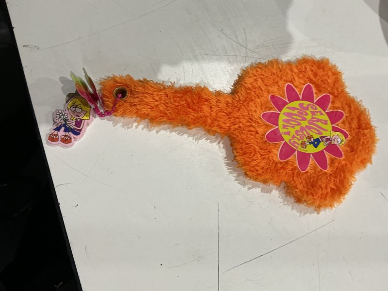 Condition photo showing Good Condition for lizzie mcguire? profusion orange fuzzy y2k hand mirror ; new walmart exclusive