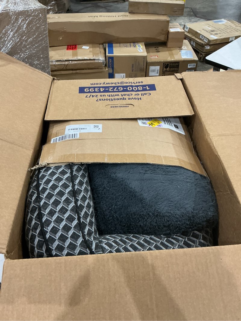 Condition photo showing As Is for bedsure xl orthopedic dog bed for extra large dogs - washable xlarge dog cat bed waterproof, comfort dogs couch sofa with washable removable cover, pet bed with nonskid bottom, grey, 42" 42"l x 32"w x 6.5"th grey