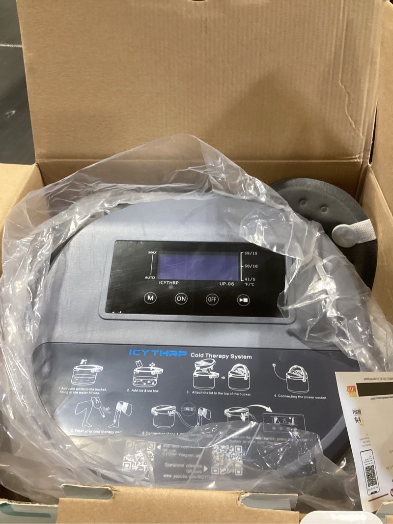 Condition photo showing Good Condition for cold therapy machine with programmable timer, ice-machine-for-knee-after-surgery, knee replacement recovery equipment, cryotherapy pain relief w/compression pad for shoulder, ankle (gray)