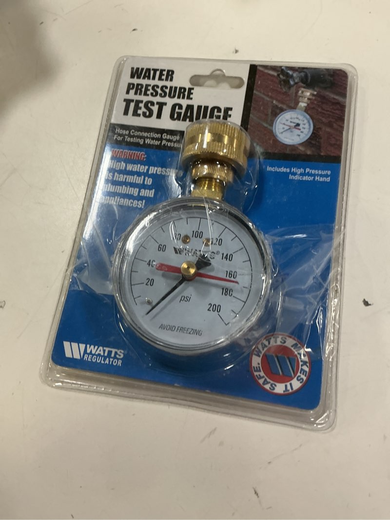 Condition photo showing New/Like New for Watts DP IWTG 3/4 in. Plastic Water Pressure Test Gauge