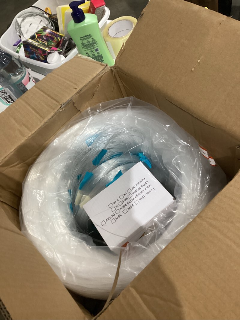 Condition photo showing Good Condition for AKEPO 36W 4 Color 2400pcs Twinkle+240pcs RGB Colorful Meteor 2-in-1 Fiber Optic Lights, Optical Fibers 13.1ft 0.03in Shooting Star Music Sync Bluetooth APP Control Starlight Headliner Kit 2400pcs*0.03in*13.1ft+RGB meteor