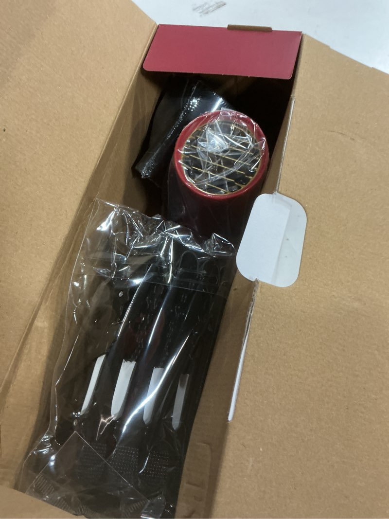 Condition photo showing New/Like New for KISS 1875 Watt Pro Tourmaline Ceramic Hair Dryer, Styling Edition, 3 Heat Settings, 2 Speed Settings, Cool Shot Button, 7 Blow Dryer Accessories Included, 2-Year Warranty - Red 8 Piece Set 7 Accessories