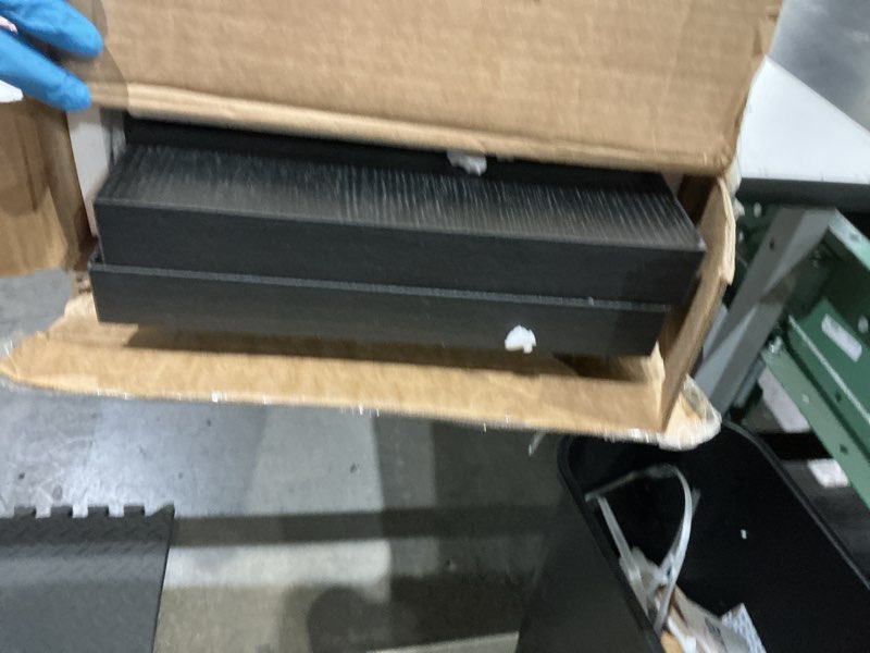 Condition photo showing Good Condition for choochoo floating tv stand shelf, wall mount entertainment center, 60” media console stand for living room, bedroom, black black 11.7"d x 60"w x 8.3"h